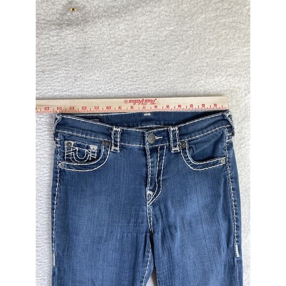 True Religion Jeans Womens 28 Jennie Curvy Low Rise Super Skinny READ/PUCKERING - Picture 3 of 16